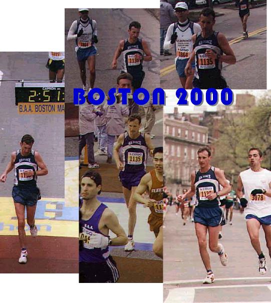 Steve Bremner in the Boston Marathon, April 17th, 2000