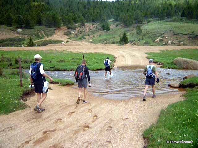 Creek crossing as we rejoin official RTP trail