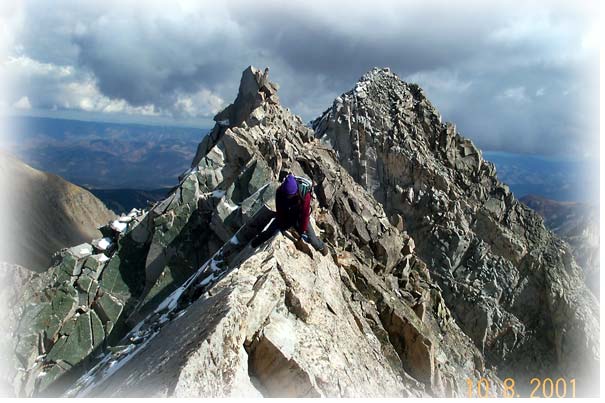 Laila on Knife Ridge looking towards K2