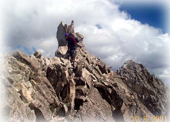 Laila traverses ridge below Capitol