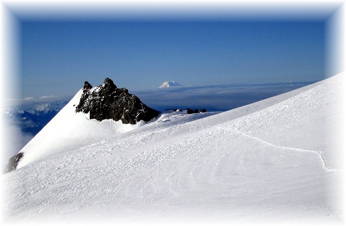 Camp Muir with Mt Adams in background