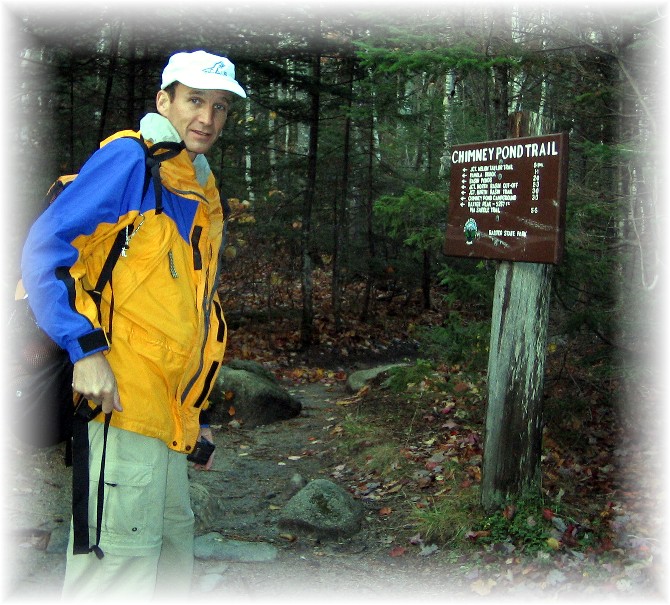 Steve Bremner at the Roaring Brook Campground Trail Head
