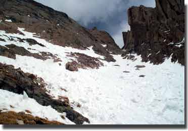 The "notch" from Keplinger's Couloir