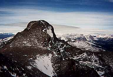 The Loft and Longs from Meeker's east summit