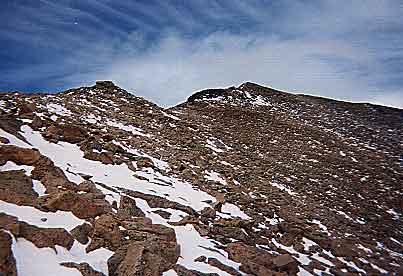 The final ridge to summit