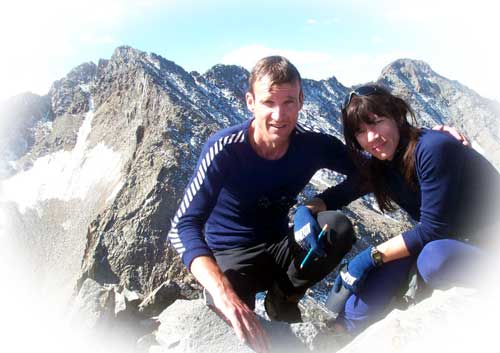 Steve and Laila Bremner on the summit of Gladstone Peak