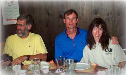 Dennis Herr, Steve and Laila Bremner--Post race dinner