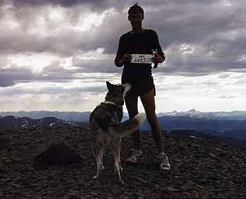 San Luis Summit; Steve Bremner and Sam the Wolfdog