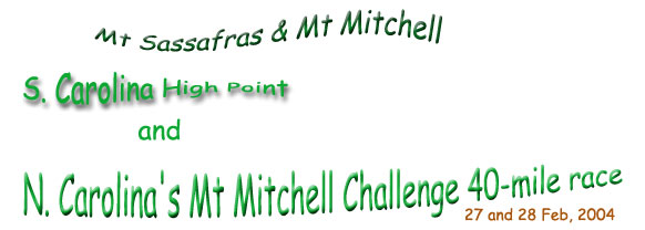 Mt Sassafras and Mt Mitchell -- Carolina High Points