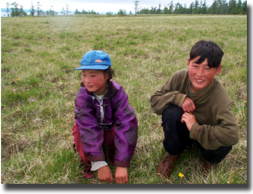 Two children I met on the second day trekking the course