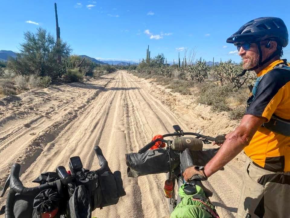 Sandy road ahead