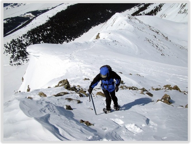 Rebekka ascends along Atlantic's west ridge