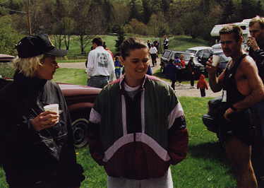 Joyce, Don, and Shawna relax after Don's leg