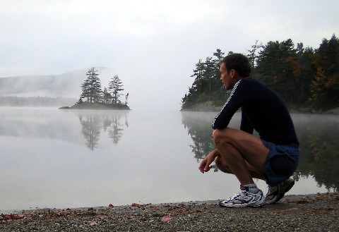 SB on an early morning run by the lake at Lucerne